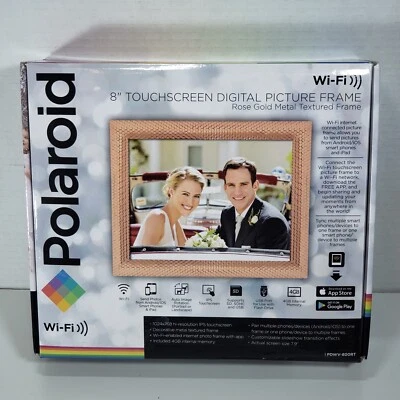 Polaroid PDWV 800RT Digital Photo Frame Rose Gold w/WiFi 4GB Memory New Open Box - Image 1 of 4