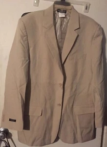Haband Executive division 42L Sports Coat Blazer Jacket Tan 2 button NWOT - Picture 1 of 8