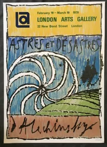 Pierre Alechinsky London Arts Exhibition Lithograph Poster 1970 - Picture 1 of 3