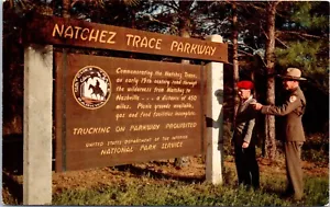 Natchez Trace Parkway - Sign Postcard Chrome Unposted - Picture 1 of 2
