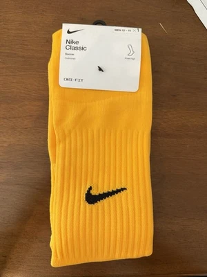 Calcetines acolchados Nike Classic Dri-Fit hasta la rodilla unisex XL dorado amarillo SX5728 Foto 1 de 2