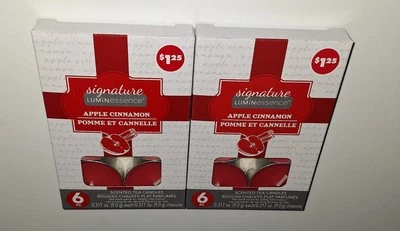 Signature Luminessence Tea Lights Apple Cinnamin 12 Ct. 2 Boxes - Image 1 of 4