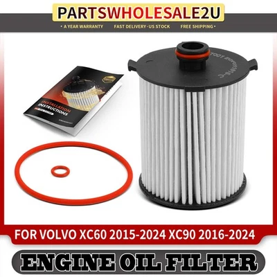 20K Miles Engine Oil Filter for Volvo XC60	2015-2024 XC90 2016-2024 S60 - Image 1 of 4
