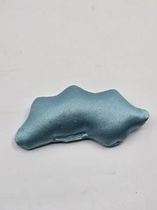 Mattel Blue Satin Cloud Doll Pillow Vintage Barbie 4" From Glitter Glow Bed - Picture 1 of 4