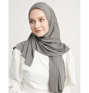 Modefa Islamisch Türkisch Damen Premium Jersey Hijab Schal Halstuch - Grau - Bild 1 von 3
