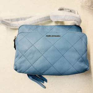Bolso Bandolera Doble Aimee Kestenberg Maven Cuero Acolchado Rompehielos Nuevo - Imagen 1 de 1