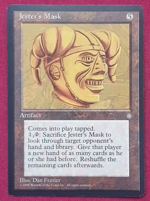 Magic The Gathering ICE AGE JESTER'S MASK artifact card MTG - Image 1 of 2
