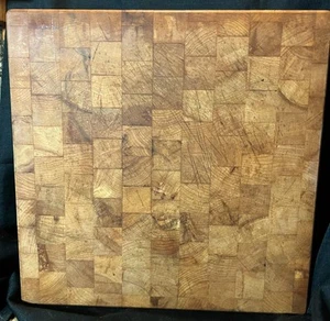 Old Vintage Wood Wooden Cutting Board Flat Counter Top Butcher's Butcher Block - Picture 1 of 13