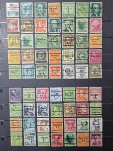 US stamps, 63 precancels from Fonda to Greenlawn, New York. Ship O/S $2 - Picture 1 of 19
