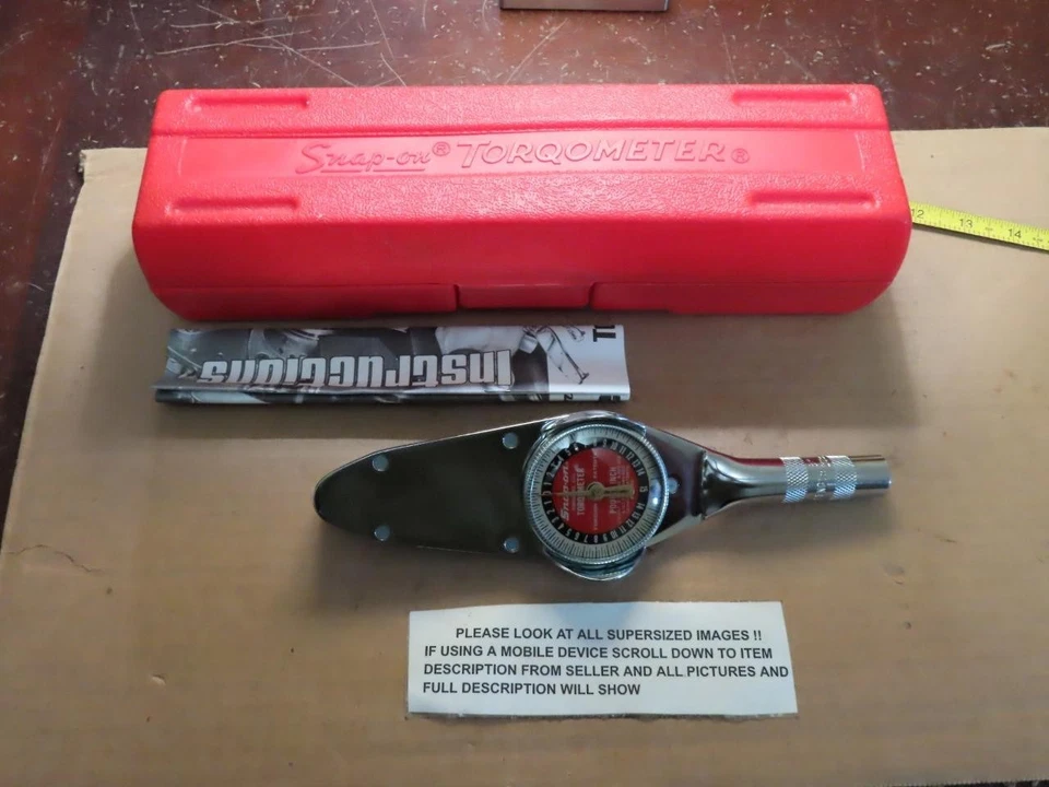 SNAP ON TOOLS 1/4" TORQOMETER DIAL TORQUE WRENCH TE1A 0-15 IN POUNDS NEW UNUSED - Image 1 of 1