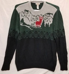 Dockers Knit Sweater Y2K Deer Winter Graphics * Mens LG - Picture 1 of 3