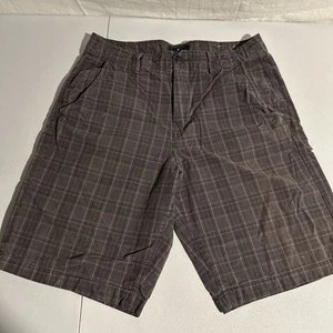 American Eagle Outfitters Grunge Style fleckig Rip kariert Short 32 Longboard grau - Bild 1 von 24