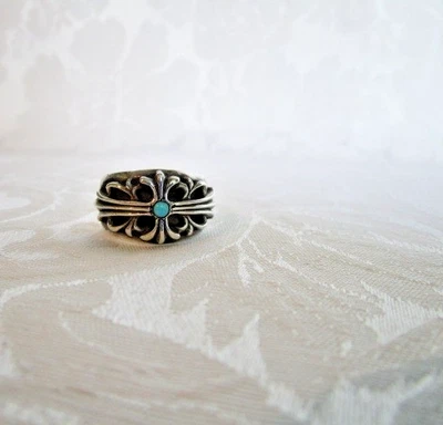 Anillo Cruz Corazones Cromo Talla 9 Foto 1 de 2