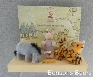 Steiff 2002 Winnie The Pooh Miniatures Eeyore Piglet & Tigger Mohair Ean 354205 - Imagen 1 de 13