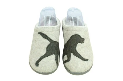 Zapatilla rasguños LL Bean para mujer lana tostada motivo perro labrador talla 6 M Foto 1 de 4