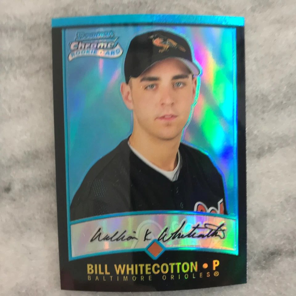 2001 Bowman Chrome Rookie Refractor Bill Whitecotton #314 Orioles - Image 1 of 2
