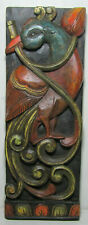 Pfauenrelief farbiges und ästhtisch schönes Relief aus Holz 375x145x40mm 