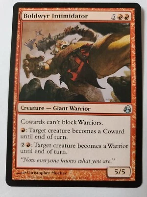 MTG Magic The Gathering Card Boldwyr Intimidator Creature Giant Warrior Red 2008 - Image 1 of 2