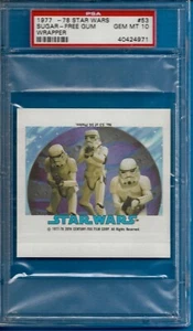 1977 Star Wars Sugar-Free Gum Wrapper #53 Stormtroopers Rookie Psa 10 (Pop 1) - Picture 1 of 2