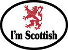 JE SUIS Écossais Autocollant - Réfléchissant Britannique Ovale 8.9cm x 12.1cm
