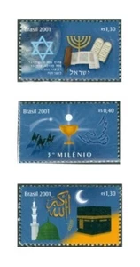 2001 Advent of New Millenium-Calendars-Scott# 2775, 2776, 2777 BRAZIL stamp-MNH - Picture 1 of 4