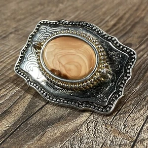 Vintage Belt Buckle w Cabochon Western Style Free Shipping Made in the USA - Picture 1 of 6
