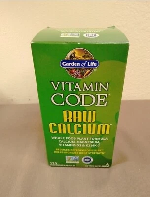 Garden of Life Vitamin Code Calcio Crudo - 120 Cápsulas - Fuerza Ósea - 11/2025 Foto 1 de 4