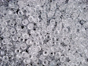 Pony Beads 500pc Clear Transparent 6x4mm Jewellery Spacers Hair - Picture 1 of 2
