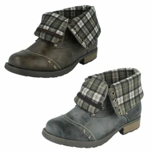 OFERTA Niños N2015 Sintético Con cordones Tobillo Bota Textil Tartán por CUTIE £4,99 - Imagen 1 de 9