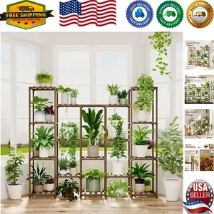 Versatile Tall Plant Shelf Rack for Living Room, Patio & Balcony - 14 Pots - Picture 1 of 9
