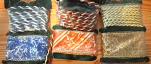3x assorted gold/gold silver/blue gold/red 50mm x 1.4m 3 x cords matc - Picture 1 of 1