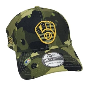 Milwaukee Brewers New Era 2022 Armed Forces Day 39THIRTY Flex L/XL Hat Cap NEW - Picture 1 of 10