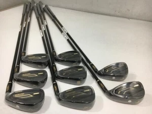 Unused HONMA GOLF BERES BLACK 8pcs Iron Set 6-11/A.S Flex-R ARMRQ FX LIGHT BK - Picture 1 of 4