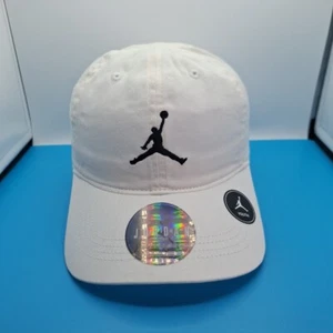 Nike Air Jordan Jumpman Strapback Adjustable Cap Hat White Size Youth Cotton - Picture 1 of 7