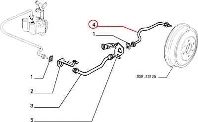 Tubo rígido freno trasero izquierdo OEM FIAT Marea Bravo Brava Alfa 145/6 - tambor Foto 1 de 2