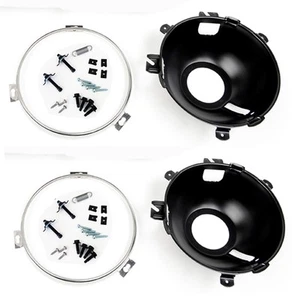 NEW! 1965 - 1966 Ford Mustang Headlight Buckets Retainer Rings, Hardware Set Kit - Picture 1 of 12