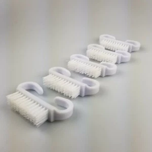 10 PC WHITE NAIL CLEANING BRUSH SET - Picture 1 of 1
