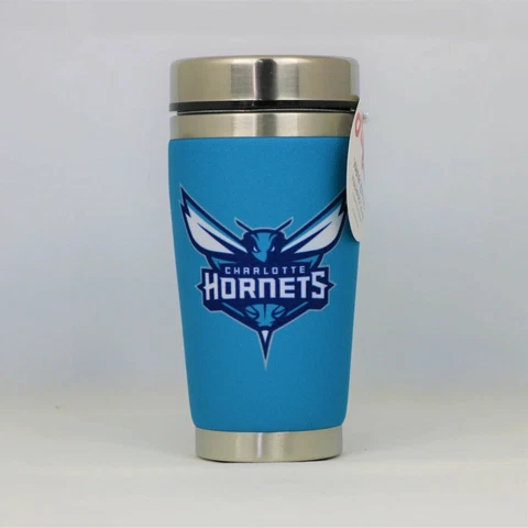 NBA Charlotte Hornets Neoprene 16oz Travel Tumbler Coffee Mug Cup Cover