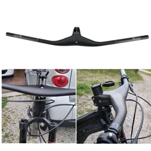 MTB Handlebar Stem Integrated -17 Degree Carbon 1-1/8" Bicycle Riser Handle Bar - Picture 1 of 11