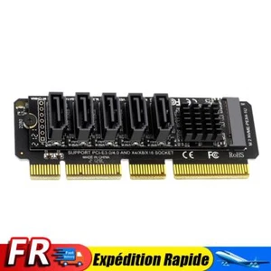 Adaptateur M.2 NVME vers 5 Ports SATA3.0, carte d'extension 6Gbps M.2 NVME SSD v - Photo 1/10