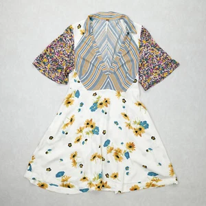 Free People Dress Babydoll Prairie Florals Y2K Size 4 - Picture 1 of 11