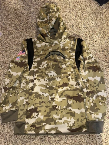 NIKE LOS ANGELES CHARGERS Football Salute To Service Youth L Hoodie Sweatshirt Cover