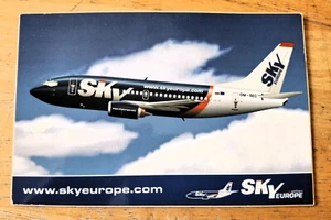 Sky Europe Boeing 737 Aufkleber 6 Zoll x 4 Zoll - Bild 1 von 2