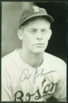 3.5x5.5 Photo, Braves, 19, Original Autograph PSA/DNA of Art Johnson - Image 1 of 2