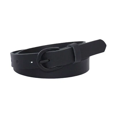 Gürtel Ledergürtel Schwarz 2cm breit 100% echt Leder Damen Herren Rindleder  Neu - Bild 1 von 4