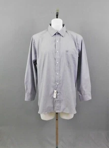 Saddlebred Men's Shirt, Size 17-17.5,32/33, Gray, 60% Cotton, 40% Polyester - Picture 1 of 5