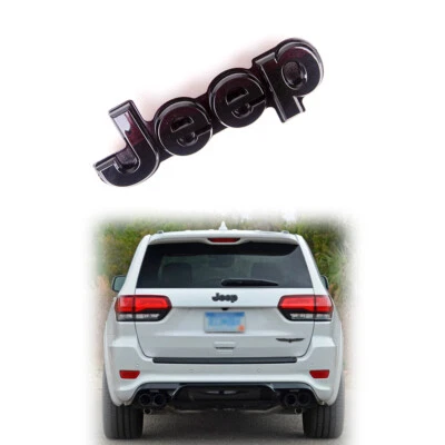 2014-18 Jeep Grand Cherokee GLOSS BLACK Tailgate Emblem Mopar OEM 5UY60DX8AA - Image 1 of 3