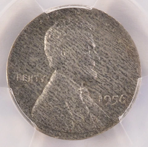 1956 1c Wheat Cent Struck on Dime Planchet PCGS MS62 Cover