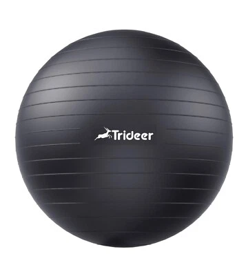 Trideer Exercise Yoga Ball Black, Anti Burst L (58-65cm)