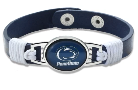 Penn State Nittany Lions Leather Adjustable Bracelet, Gift for Her Mom Him Dad Cover